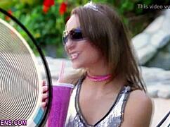 Spex Teen 18+ Lesbians Licking Small Tits in High Definition