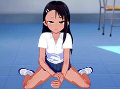 Nagatoro jerks you off and gives a blowjob after school