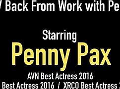 Penny pax slurps that big hairy cock like a pro