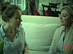 AllHerLuv Com - Jane - Blonde and Brunette Milfs Scissor in Taboo Peek