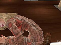 afternoon delight with cartoon pussy and 3d tits