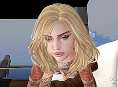 afternoon delight with cartoon pussy and 3d tits