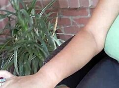 playing with my feet, horny pussy