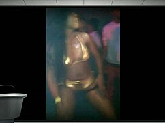 Kissi enjoys a birthday party striptease