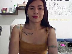 Hey, check TS Angelique Monroe fingering on private video call!