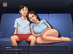 Summertime saga episode features big tits cowgirl riding