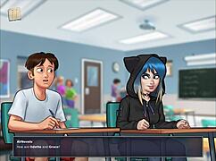 Summertime saga episode features big tits cowgirl riding