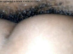 amateur ebony couple bent over for wet doggystyle fucking and creampie