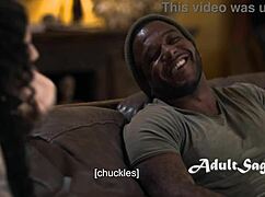 brunette girl caught masturbating to monster black cock of best friend