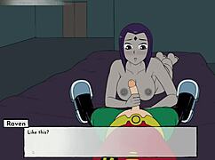 18Titans Part 11: Raven's Detailed Boobjob Scene