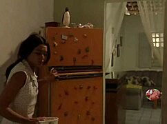 good girl behaves nicely in a fun activity