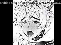 Intense moaning during bisexual masturbation with lube leading to cum and orgasm