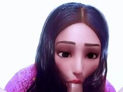 Deep throat blowjob tease