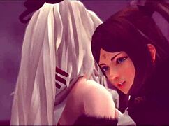 Uncensored Drakengard 3 harem simulator with sad girl orgasms