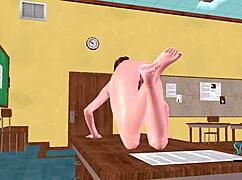 Animated 3D Teen Girl Posing Sexy and Fingering Pussy in Hentai