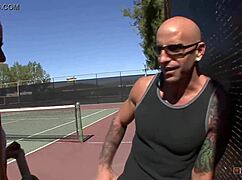 Horny Muscular Hunk Blasts Her With Big Messy Load