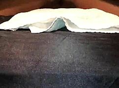 Ebony babe tied down squirts on big black cock! Monster dick makes her explode in ecstasy!