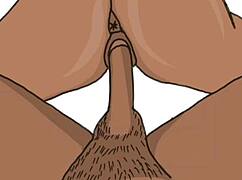 African couple engages in intense fucking during drawing session part 2