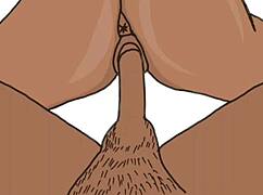 African couple engages in intense fucking during drawing session part 2