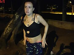 Hot Skinny Girl Pissing and Showing Ass in Park 😍