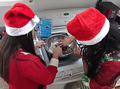 Cooking Upskirt: Reality Kitchen Scene with Cosplay Goddess in Skirt