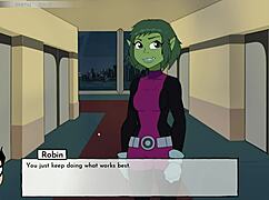 Hey, want to date Raven in this hentai adventure?