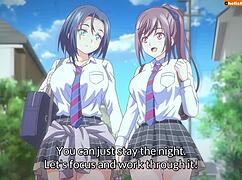 mihitsu no koi episode 1 has the teen riding shaved pussy in anime hentai style