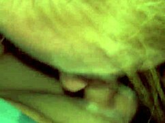 she's blowing bubbles while getting a throatfuck