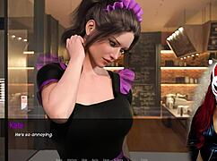 Kate in stockings cosplay as maid!