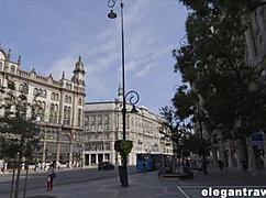 Babe bent over gets hairless pussy and anal fucked by big black cock for cumshot