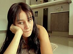 Juicy ass or hot face? Brunette teases on web chat