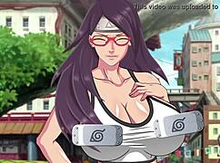 this naruto parody gets wild with sarada bent over uncensored