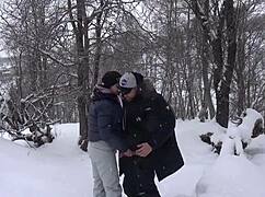 Hot Student Swallows Cum After Ski Lesson Handjob And Fingering