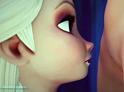 anime girl with big ass warms up in cartoon