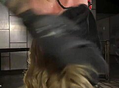 Bound Blonde with Big Ass Takes Anal Pounding