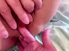 Cute short girl in Sanrio underwear experiences unique sensations in costume play.