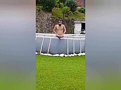 my neighbor recorded me naked on the farm, so i took her inside and fucked her pussy full of cum