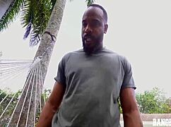 Ebony teen Eden West loves deep doggystyle and cowgirl fucking