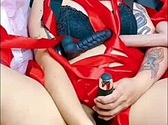 Teen Cosplay Solo Masturbation With Dildo!