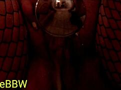 Itskyliebbw dominates shower play in fishnets with bold intensity.