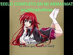 feel the pleasure as rias gremory gives jerk off instructions in anime hentai