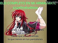 feel the pleasure as rias gremory gives jerk off instructions in anime hentai