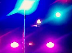 New stripper dances intensely in knee highs, ripping clothes