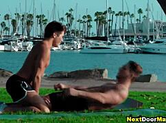 Athletic gay guys yoga and fucking 😏