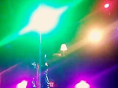 New stripper dances intensely in knee highs, ripping clothes