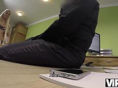Blonde Teen Passes Intense Office Casting with Blowjob