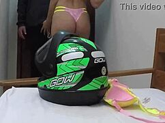 Delivery boy gets intense blowjob from Latina with natural tits