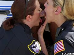 White cops suck black dick in the street!