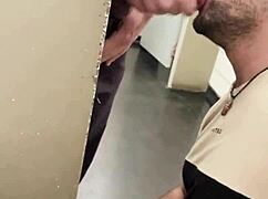 just saw this dude sucking off a construction worker in public toilet