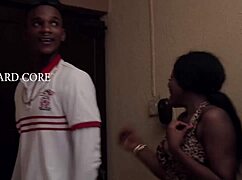 Nigerian Girl Receives Passionate Attention from Behind